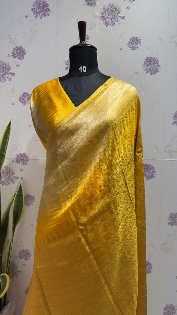 Munga silk Rising border Yallow