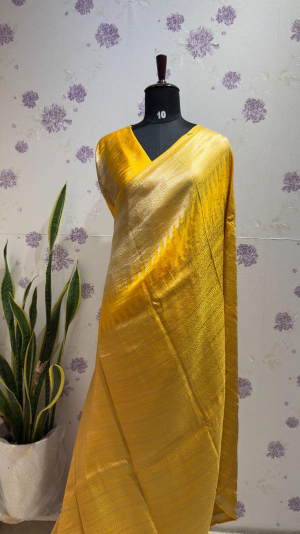 Munga silk Rising border Yallow