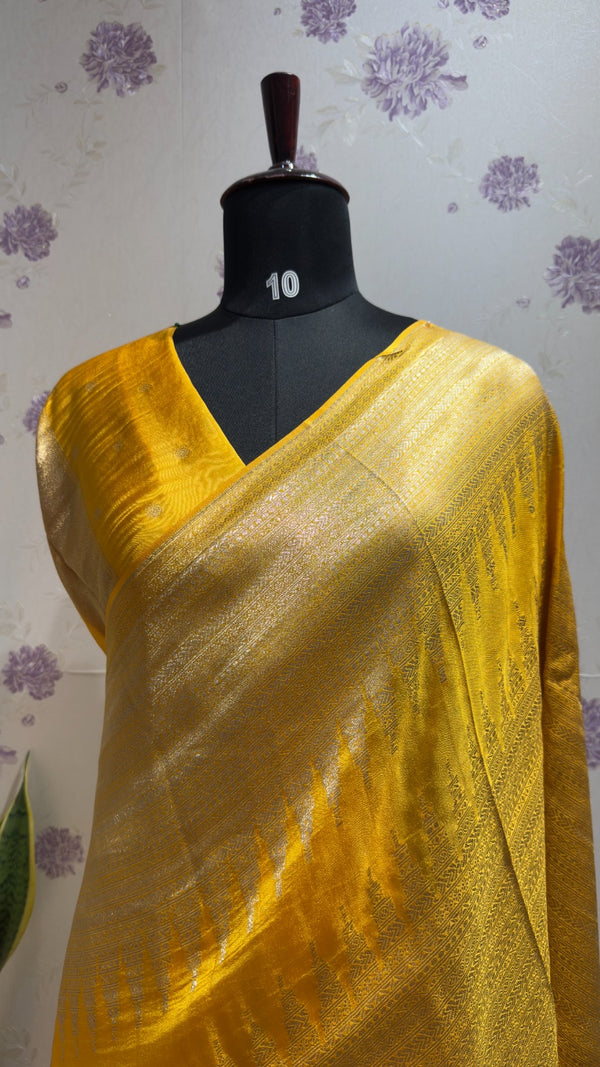 Munga silk Rising border Yallow