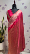 Munga silk Rising border pink
