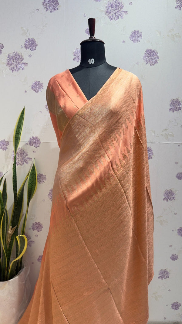 Munga silk Rising border Peach