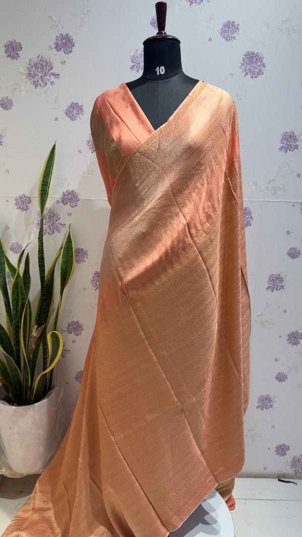 Munga silk Rising border Peach
