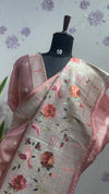 Tissue Paithani saree peach