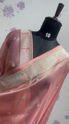 Tissue Paithani saree peach