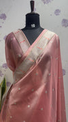 Tissue Paithani saree peach