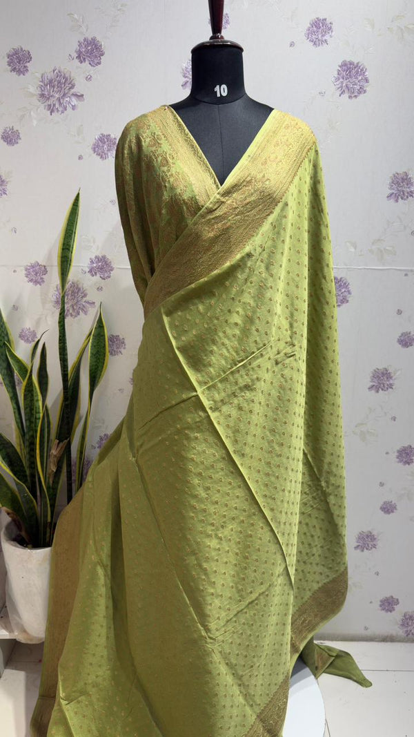 Pure Crape Banaras Saree