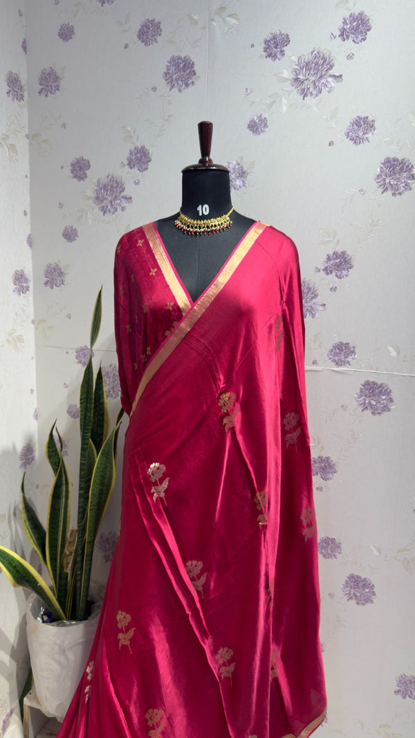 Gaji Modal saree PINK