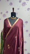 Gaji Modal saree MAROON