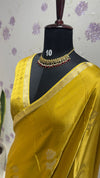 Gaji Modal saree musturd yellow