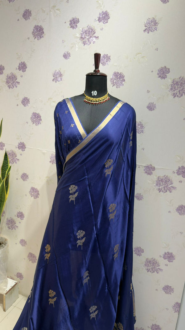 Gaji Modal saree Royal blue