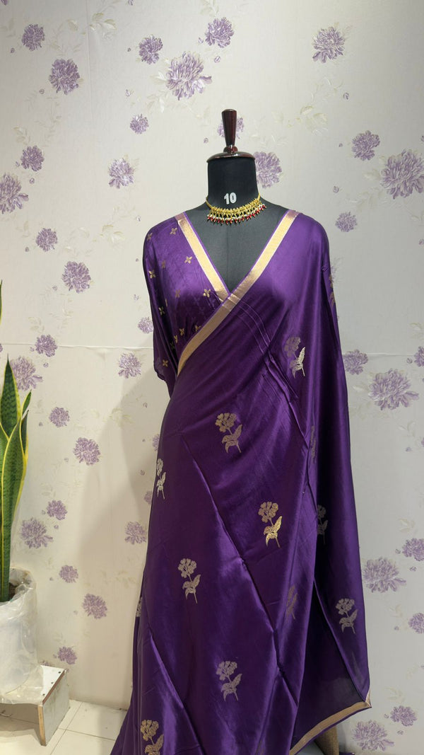 Gaji Modal saree Purple