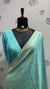 Munga brocade banaras saree Sea blue