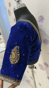 Blue velvet designer blouse