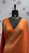 Brocade munga silk new design Orange