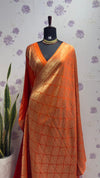 Brocade munga silk new design Orange