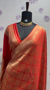 Brocade munga silk new design Red