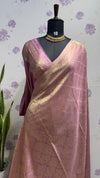 Brocade munga silk new design Onion pink