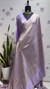 Brocade Munga Silk Temple Border Lavender