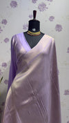 Brocade Munga Silk Temple Border Lavender