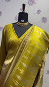 Brocade Munga Silk Temple Border Light Green