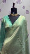 Brocade Munga Silk Temple Border Sea Blue