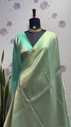 Brocade Munga Silk Temple Border Sea Blue