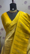 Brocade Munga Silk Temple Border Yellow