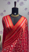 Munga patola saree Red