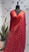 Munga patola saree Red