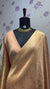 BROCADE BANARAS SAREE WITH ROSE MOTIFS PEACH