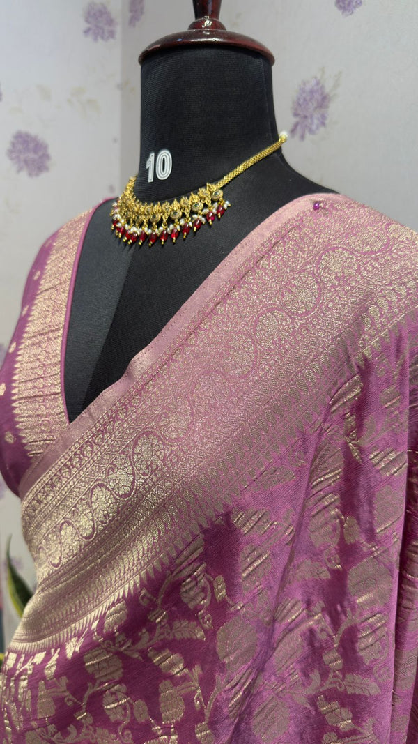 Kaddi georgett saree