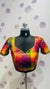 Pure silk multi color blouse with hand embroidery