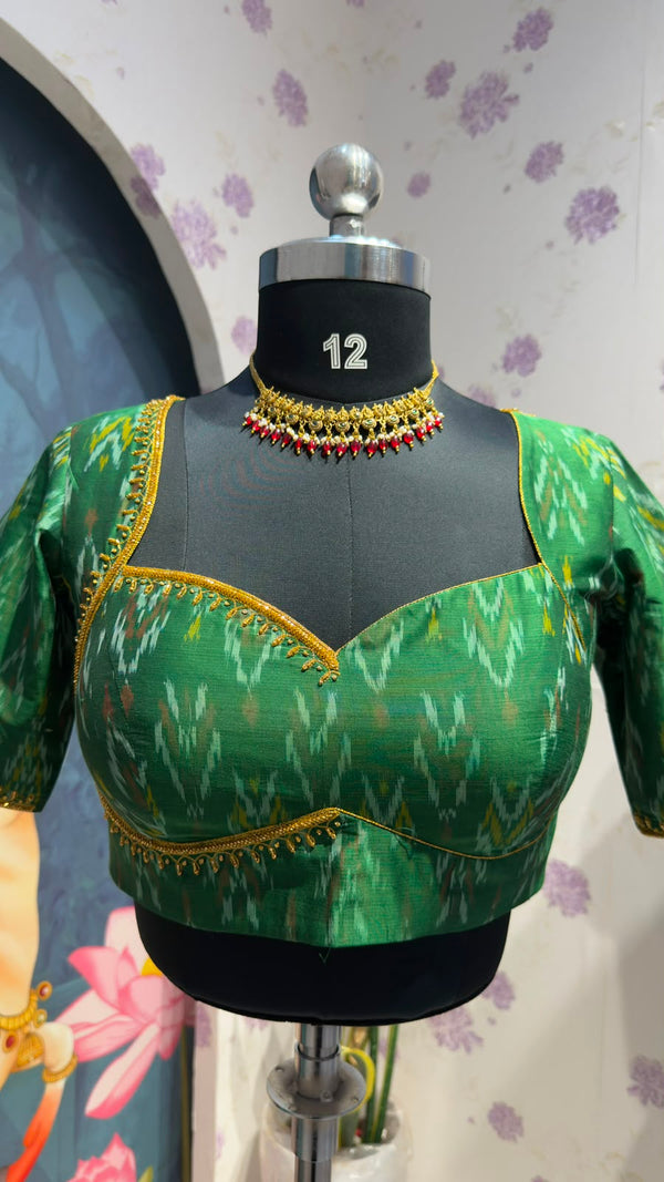 Green Ikkat blouse
