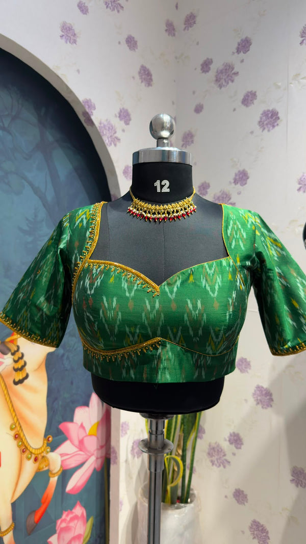 Green Ikkat blouse