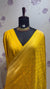 Munga brocade banaras saree Yellow